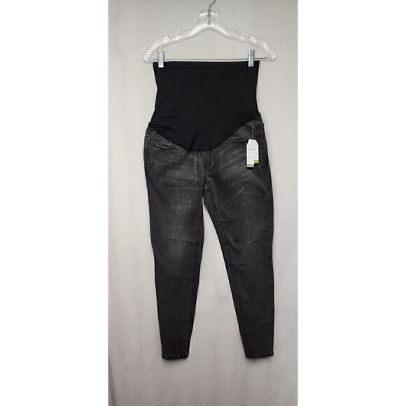 TIME AND TRU FULL PANEL MATERNITY SKINNY JEANS SIZE SMALL (4-6) Black - Picture 3 of 5